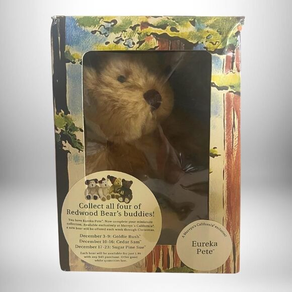 1999 Eureka Pete 6" Plush Bear Made Exclusively for Mervyns California - NIB - Picture 2 of 3
